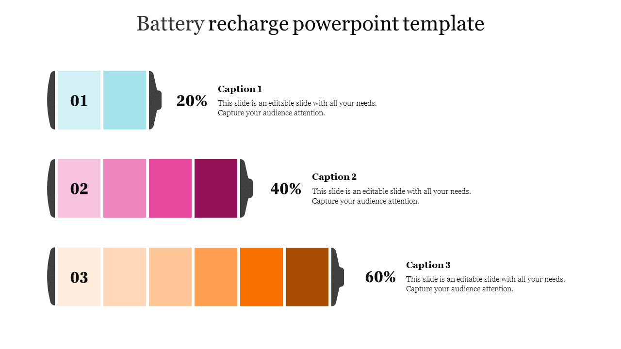 Battery recharge powerpoint template